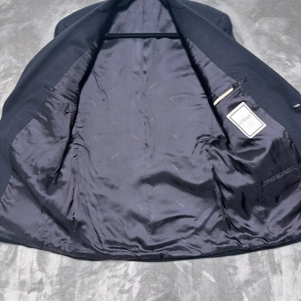 S.T. Dupont Cashmere Blazer Mens 48 (Fits US 40) Navy Sport Coat‎ Luxury